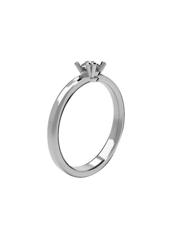 Anillo de Compromiso de 14K con Diamante de Lab... image number null