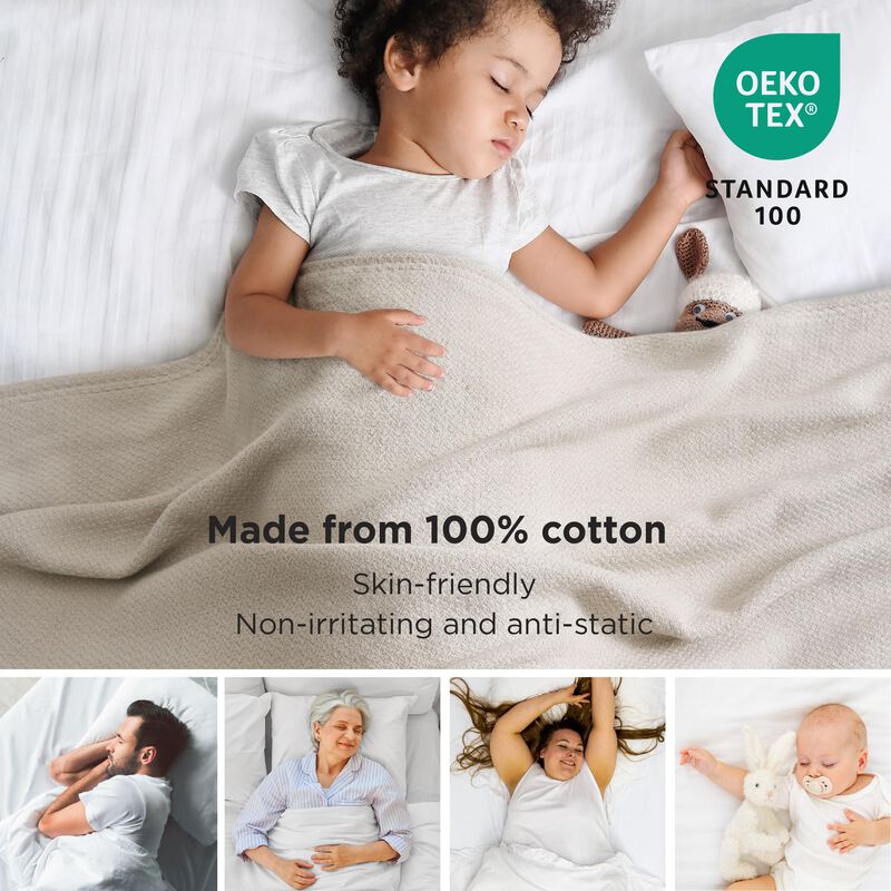 Manta Bedsure De Lino Tama&ntilde;o Queen Size, 100% A... image number null