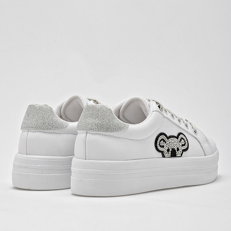 Been Class Tenis urbano para mujer blanco plata image number null