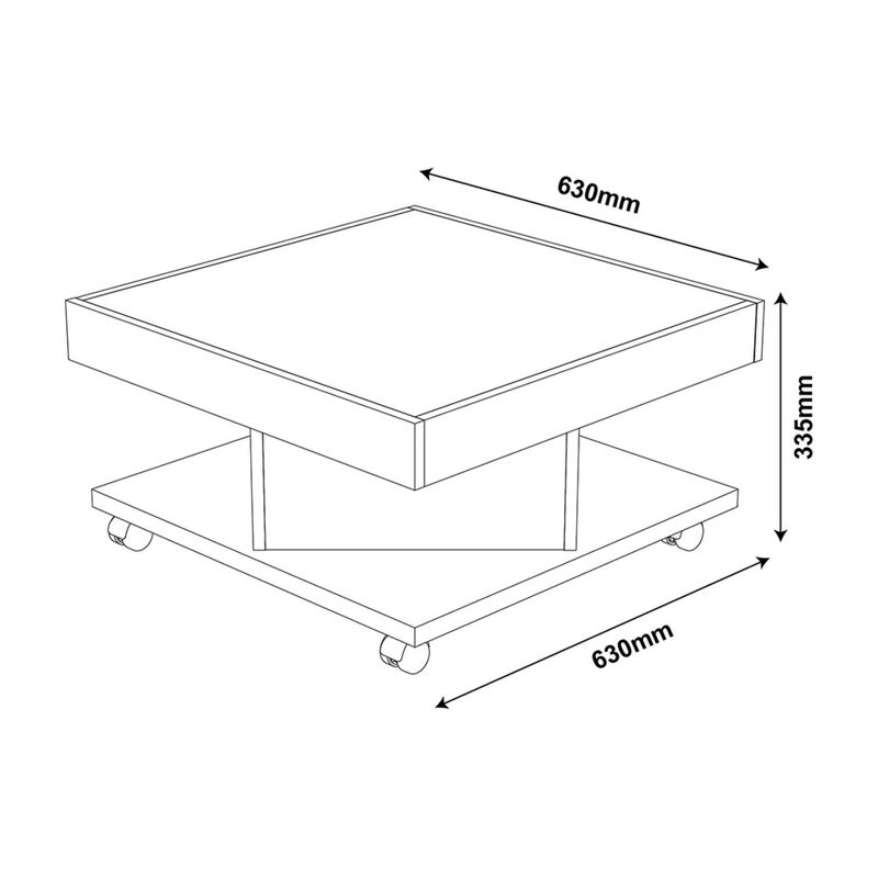 Mesa de Centro Bertolini Sahara Pino Con Off Wh... image number null