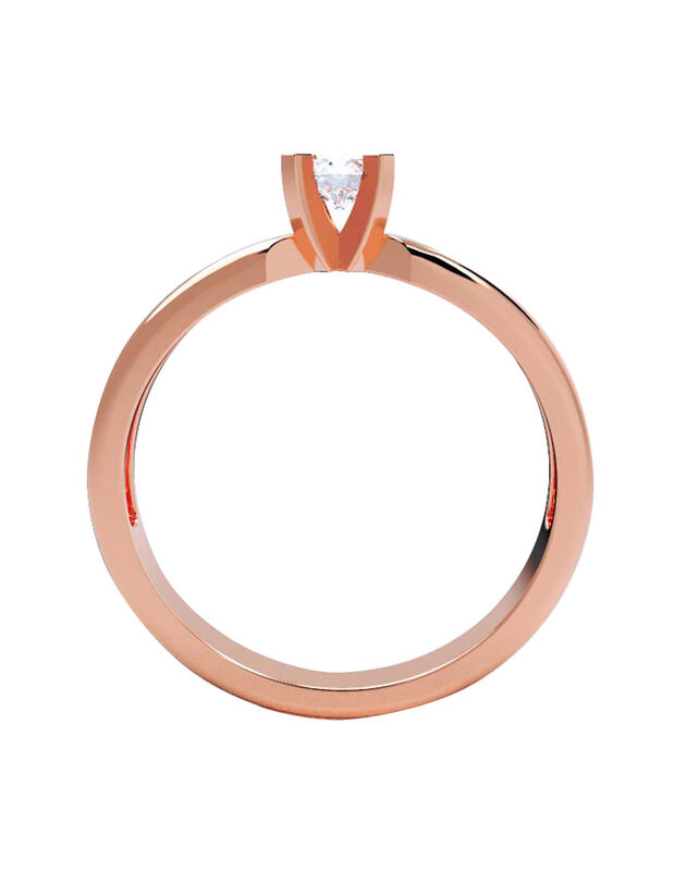 Anillo de Compromiso en Oro Rosa 14K con Circon... image number null