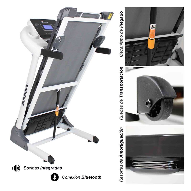 Caminadora El&eacute;ctrica 2 Hp Walk Inclinaci&oacute;n Blan... image number null