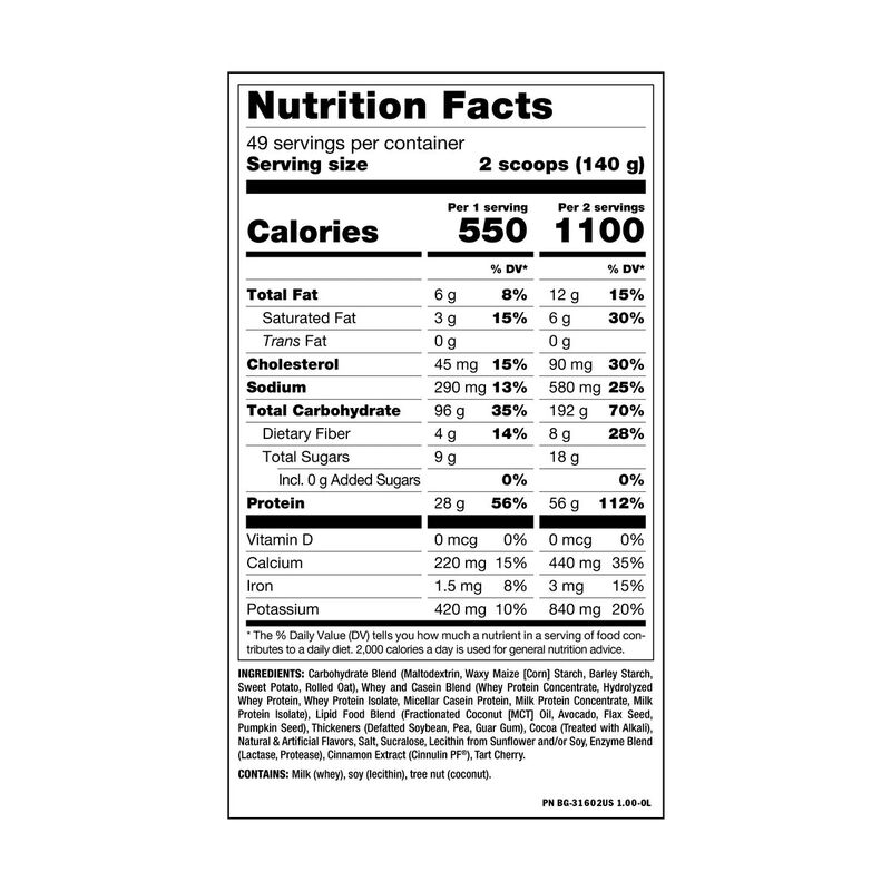 Proteina Mutant Mass Mutant Cookies & Cream image number null