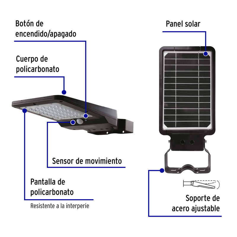 Luminario Suburbano de Led 8 W con Panel Solar ... image number null
