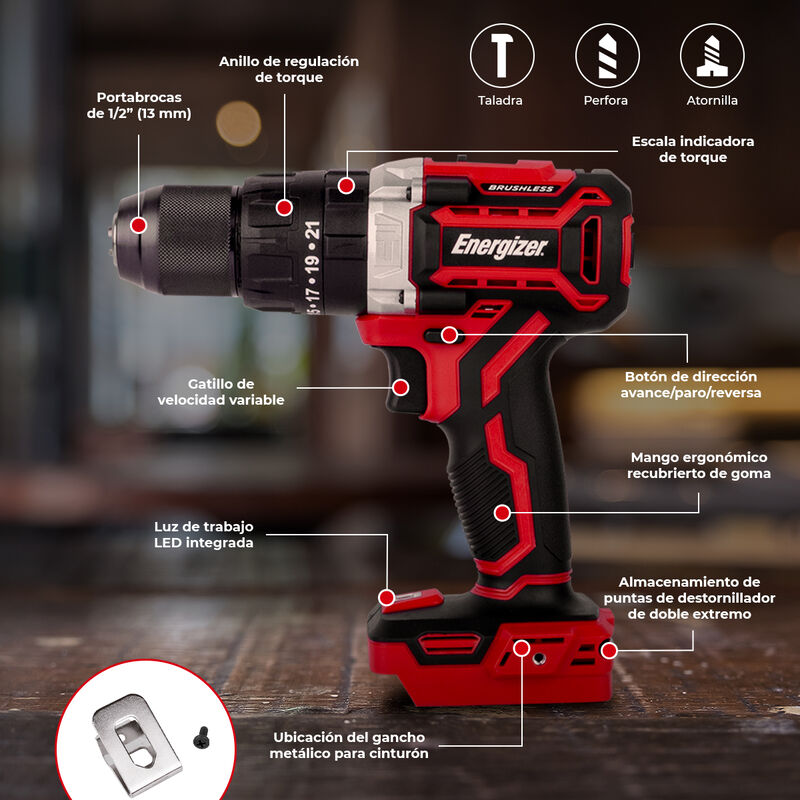 Energizer Rotomartillo Sin Carbones 1/2 20v 180... image number null
