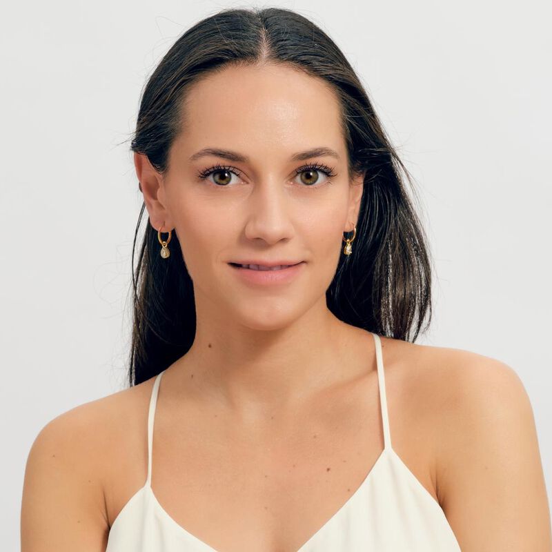 Aretes Mujer Oro 14k Arracadas Zirconia Joyer&iacute;a... image number null