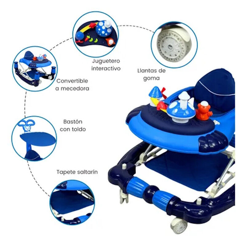 Caminadora Andadera Azul P/ Beb&eacute; Plegable Centr... image number null