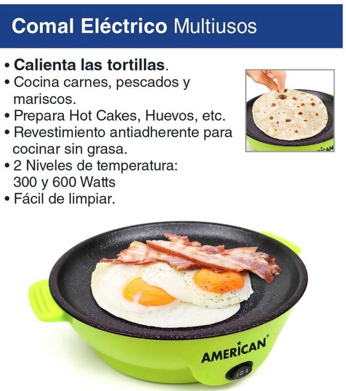 Parrilla Comal Sart&eacute;n El&eacute;ctrico Antiadherente 2... image number null