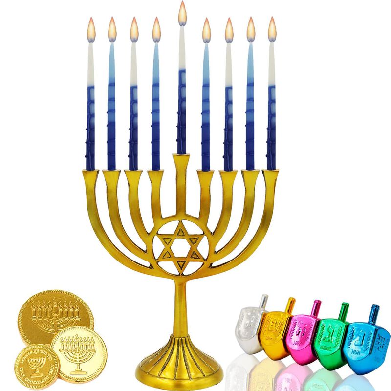 Velas De Menor&aacute; De Januc&aacute; Deluxe De The Dreidel... image number null