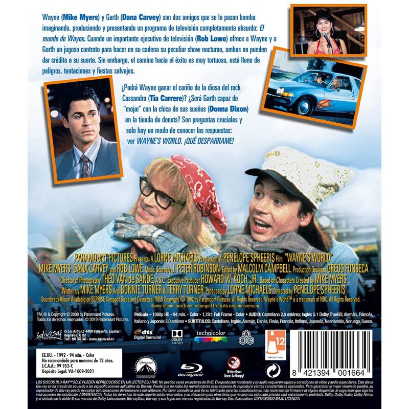 Wayne's World &iexcl;qu&eacute; desparrame! - BD [Blu-ray] image number null