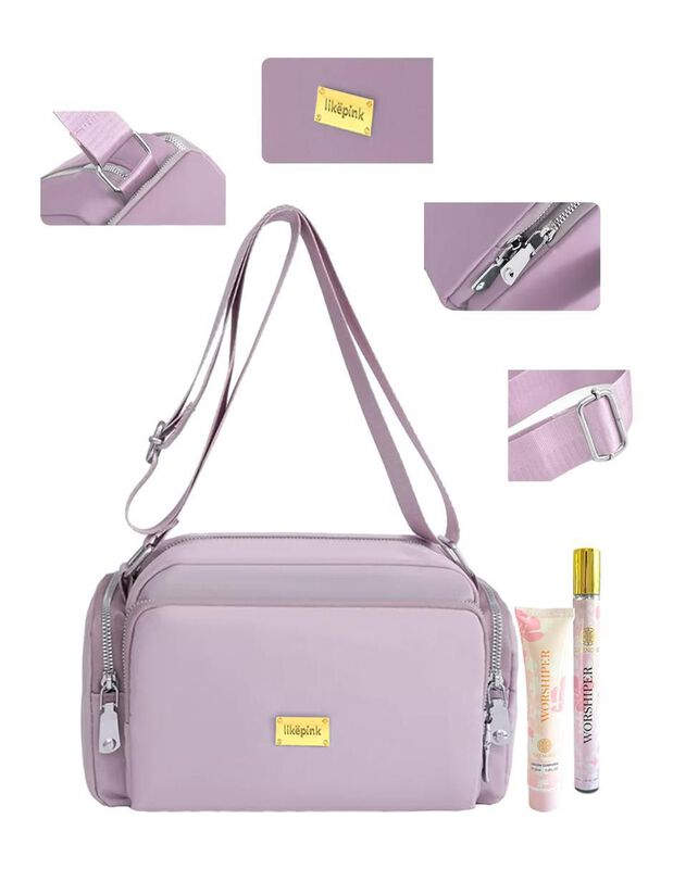 Bolsa Crossbody Pink Brule City Lights Para Muj... image number null