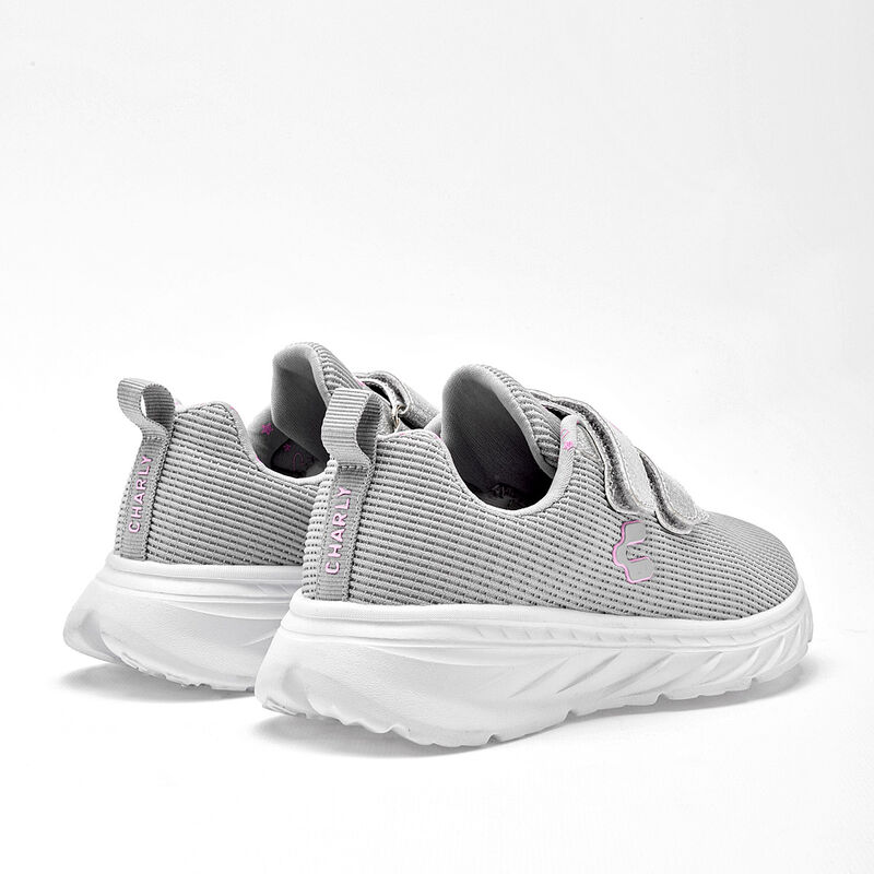 Charly Tenis deportivo para ni&ntilde;a gris rosa, has... image number null