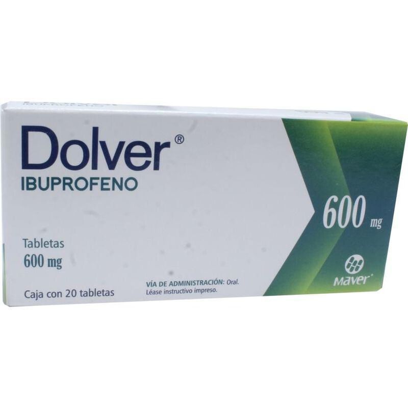 Dolver 20 Tabs 600Mg 600mg caja con 20 tabletas image number null