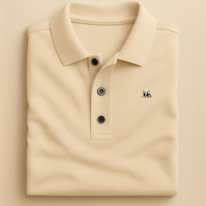 Playera polo de algod&oacute;n manga corta casual para... image number null