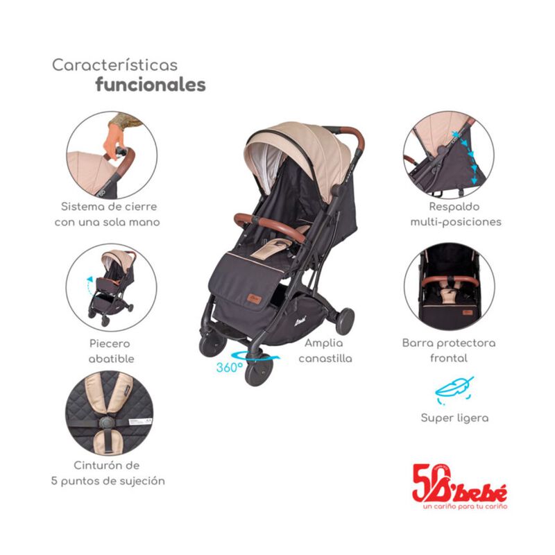 Carriola de Viaje D'Beb&eacute; Easy Go Beige image number null