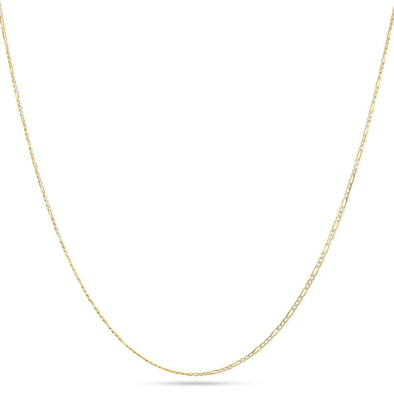 Cadena De Oro Amarillo Con Platinado 14K 3X1 (4... image number null