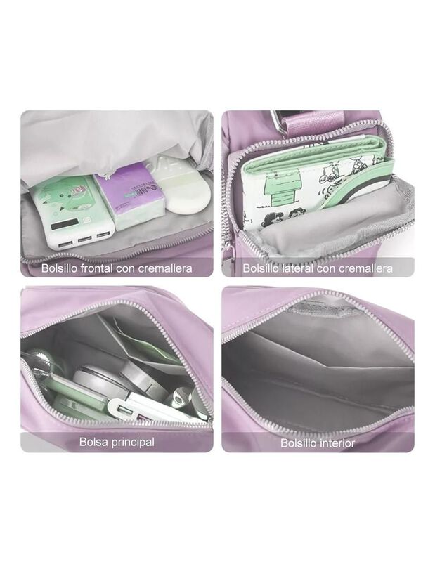 Bolsa Crossbody Pink Brule City Lights Para Muj... image number null