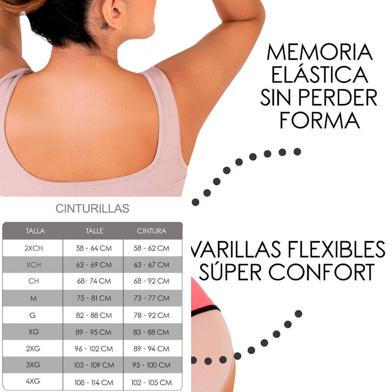 Cinturilla Faja T&eacute;rmica 3 Capas Licra L&aacute;tex Alg... image number null