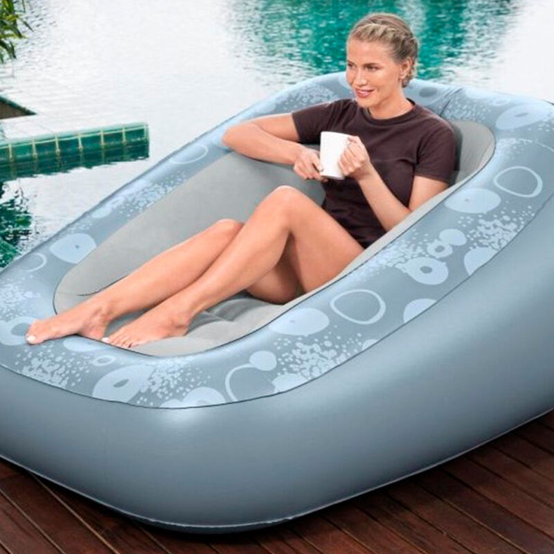 Sill&oacute;n Inflable Individual 1 Modelo Color Plata... image number null