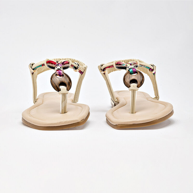 Mora Tierra sandalia piso para mujer beige cod ... image number null