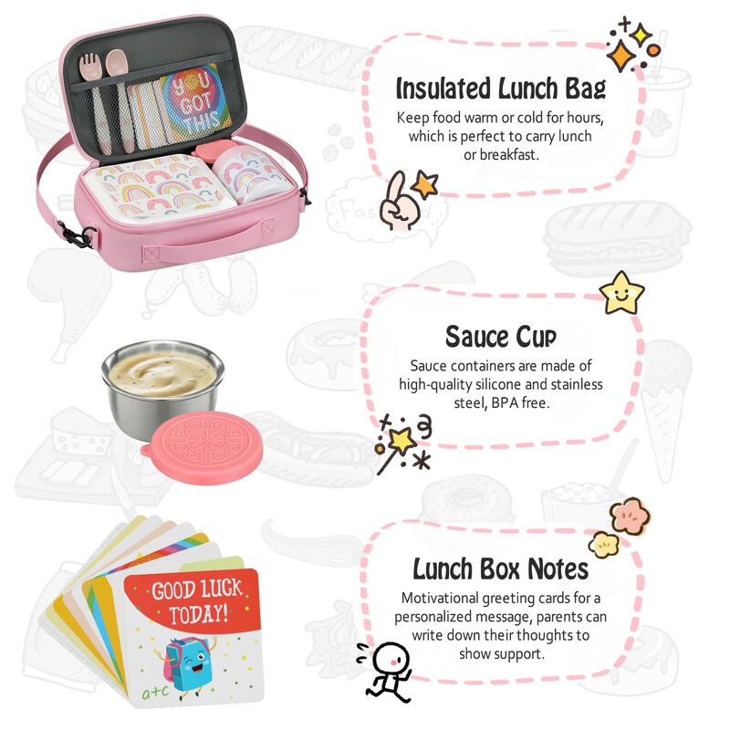 Set De Lonchera Tipo Bento Para Ni&ntilde;os Itslife C... image number null