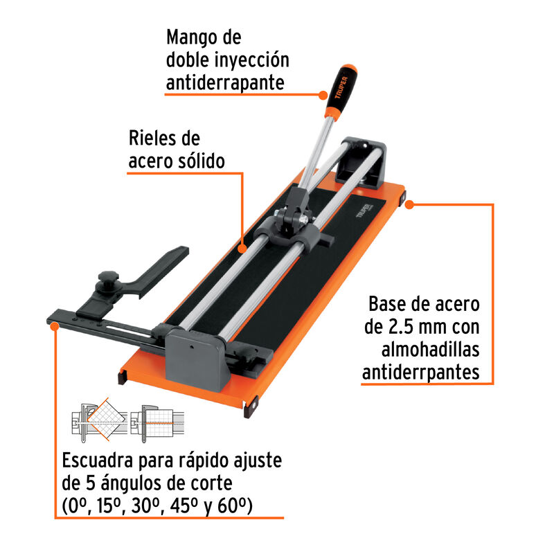Cortador de Azulejo 20' (51 cm) con Baleros Tru... image number null