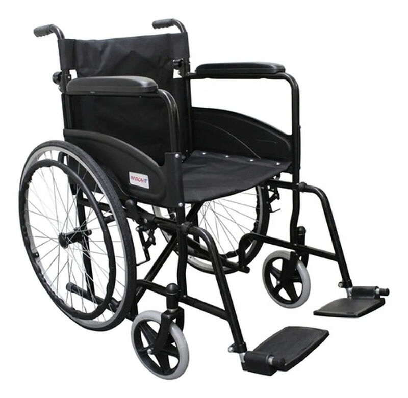 Silla De Ruedas Bbc Acero Plegable Negra Resist... image number null
