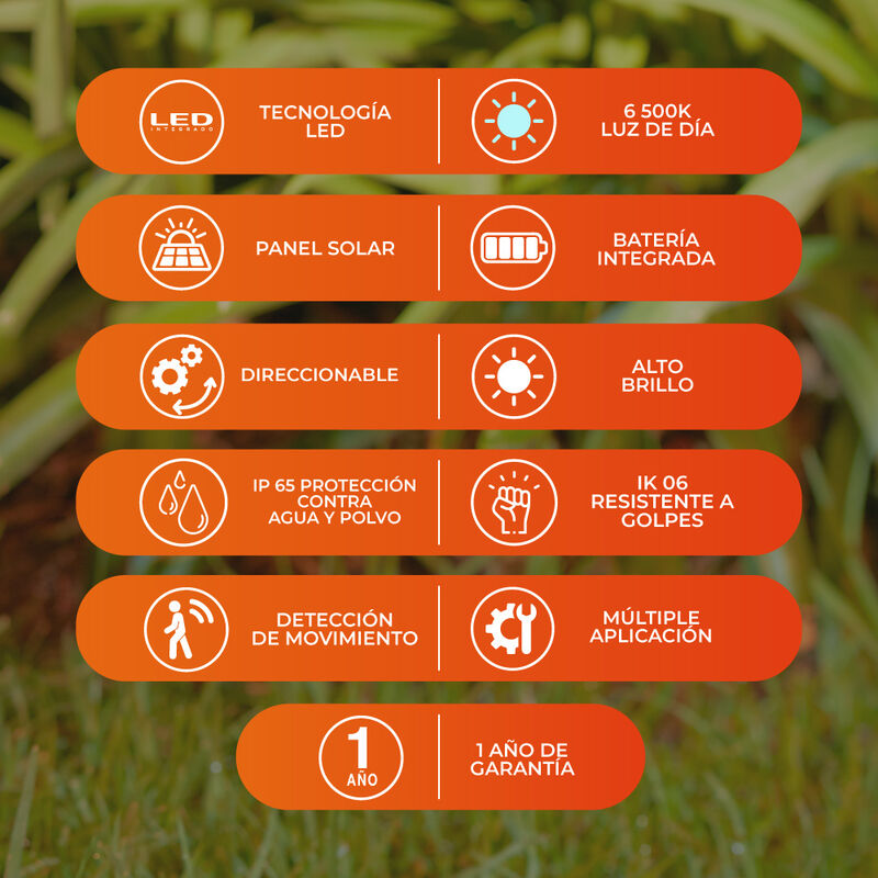 Lámpara Solar Arbotante Led 8w Luz Fria Sensor ... image number null