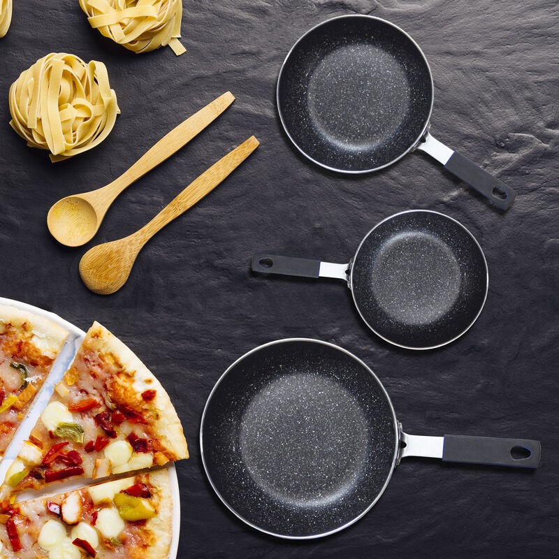 Set 3 Mini Sartenes 12, 14 y 16cm Alfa con Anti... image number null