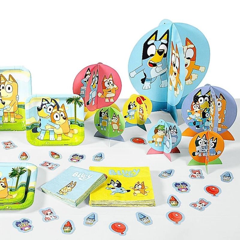 Kit De Centro De Mesa Amscan Bluey, Juego De 27... image number null
