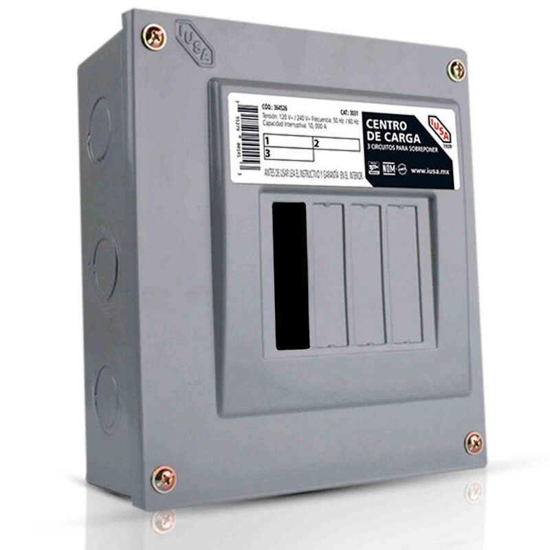 Centro de carga 3 polos para sobreponer image number null