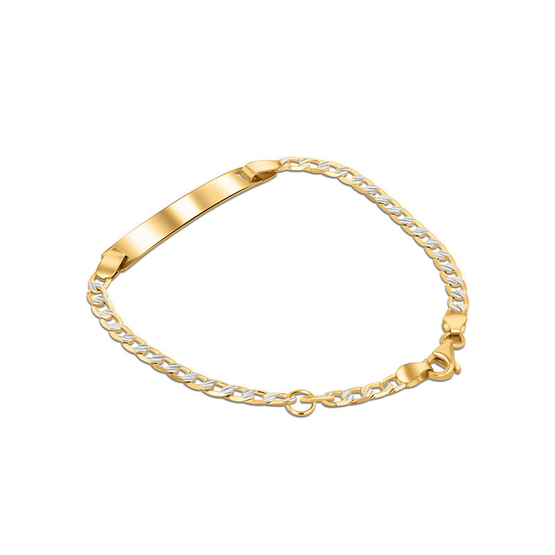 Esclava Oro Amarillo Platinado 10k 1x1 16 Cm Bi... image number null