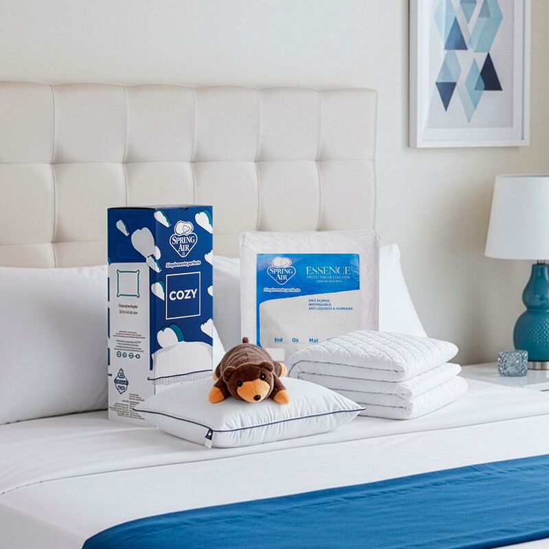 Set Premium Spring Air: Almohada Cozy + Protect... image number null