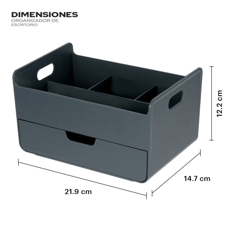 Combo Organizador Para Escritorio Azul image number null
