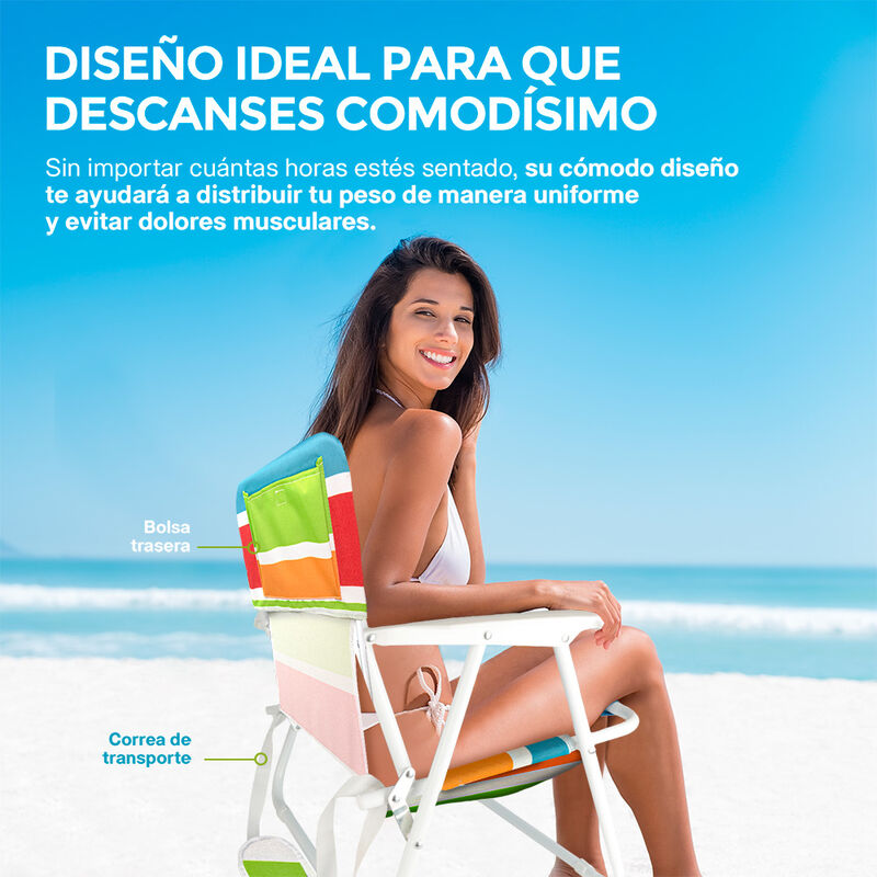 Silla Plegable Para Playa Portátil Estructura M... image number null