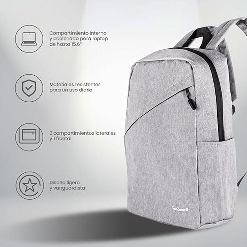 Techzone Mochila Basic Backpack Para Laptop De ... image number null
