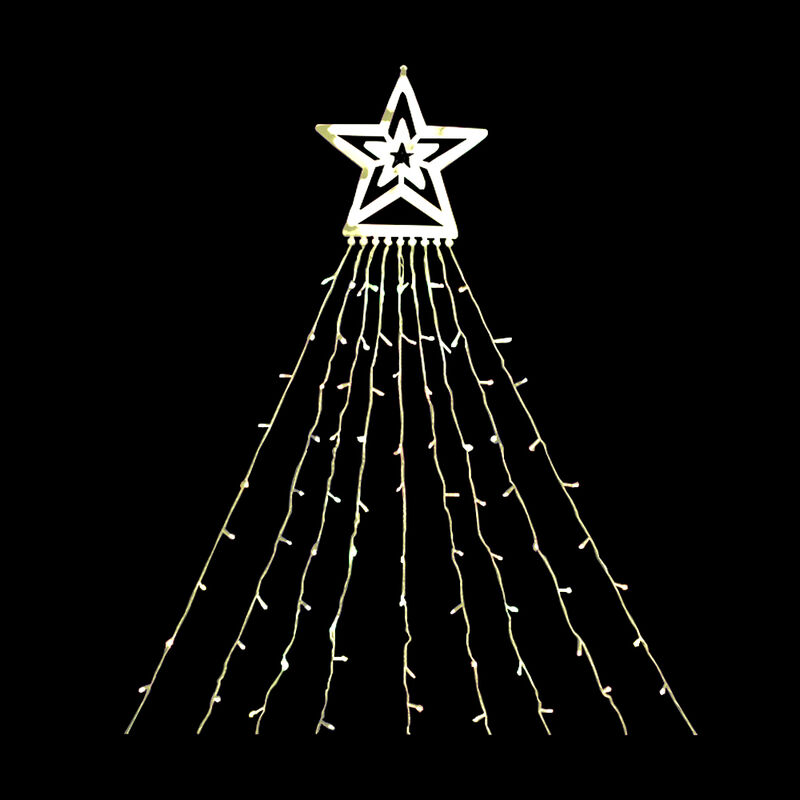 Estrella Con Cortina De Serie 300 Led Luz Blanc... image number null