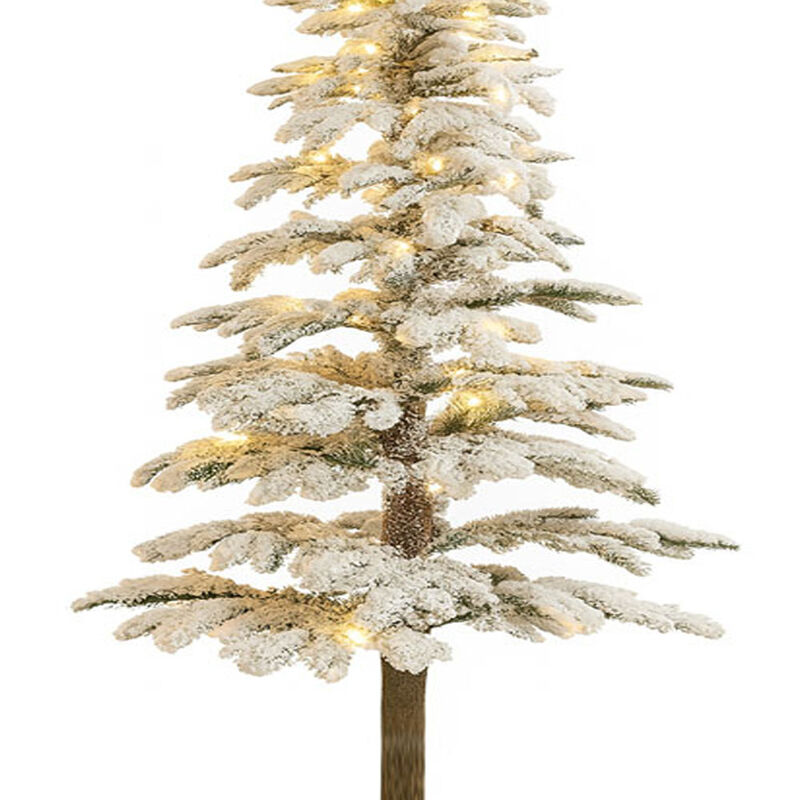 &Aacute;rbol de Navidad Minimalista Nevado con Luces L... image number null