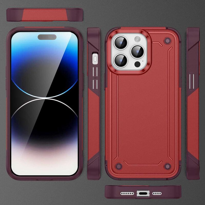 Funda TEKKU Tough cover para iPhone 15 PRO Roja image number null