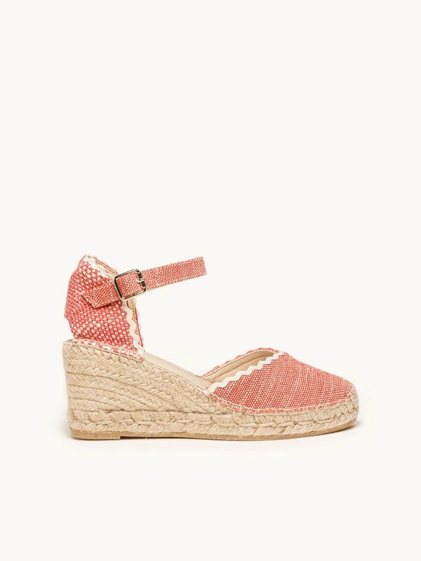 Jara Cu&ntilde;a Media Lino Jaspeado Rojo image number null