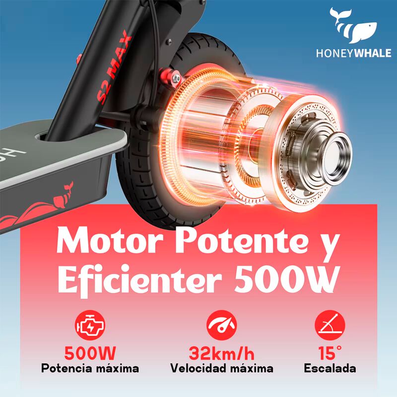 Scooter El&eacute;ctrico Honey Whale S2-Max Negro image number null