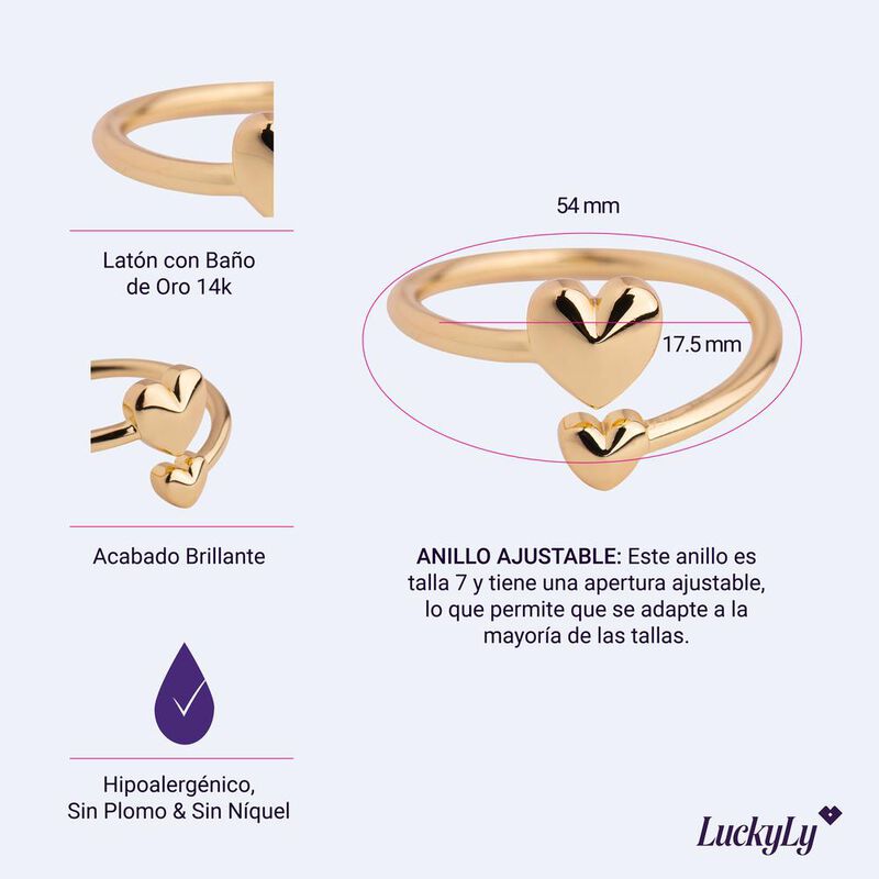 Anillo Mujer Ajustable, Joyer&iacute;a Fina, Regalos N... image number null