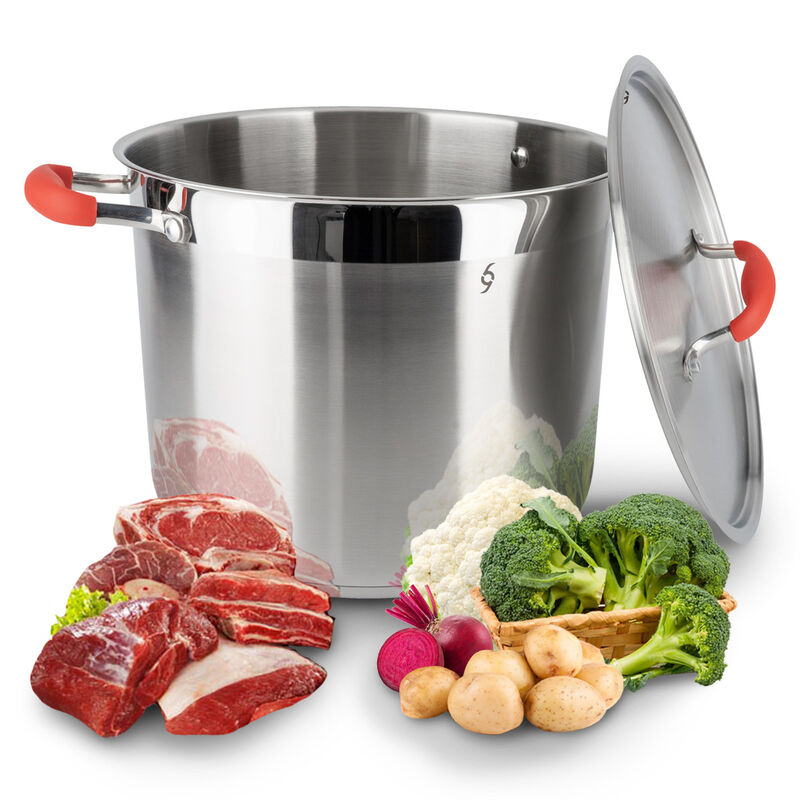 Olla Con Vaporera De Acero Inoxidable 16 Lts Bo... image number null