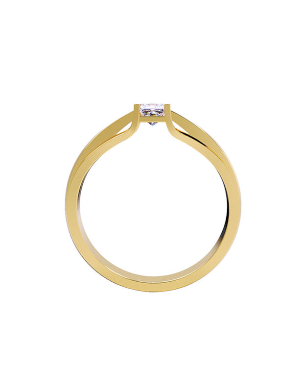 Anillo de Compromiso en Oro de 10K con Circonia... image number null