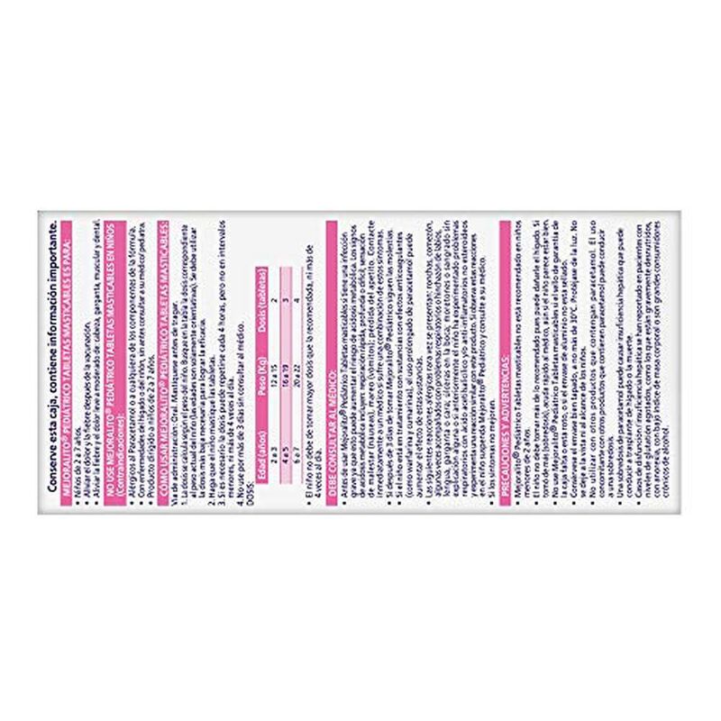 Mejoralito Paracetamol Tabletas 30 unidades image number null