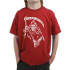 Camiseta Word Art Para Ni&ntilde;o - Grim Reaper - Rojo