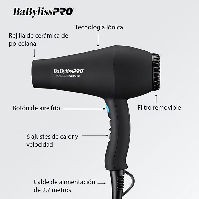 Set Babyliss Secadora Ferro Y Ondulador Porcela... image number null