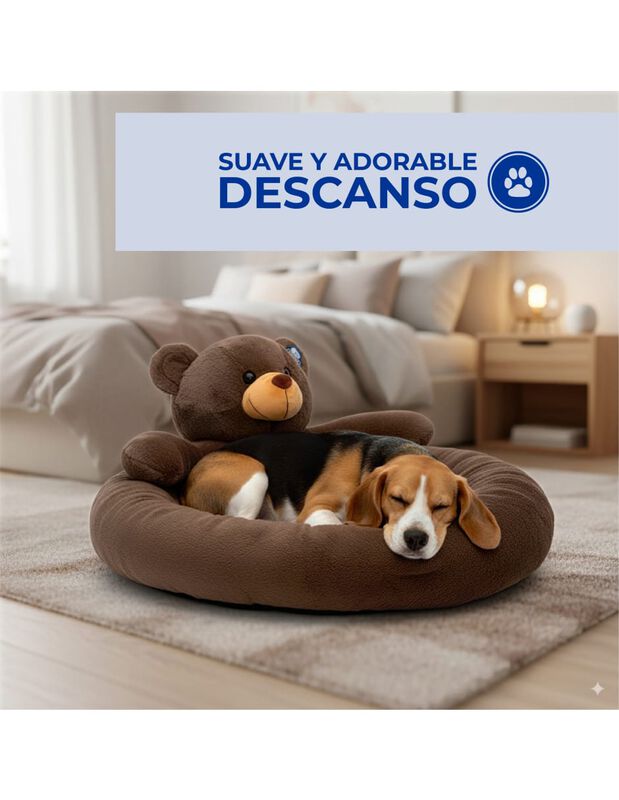 Cama Nido para Perro Spring Air - Dise&ntilde;o Oso de... image number null