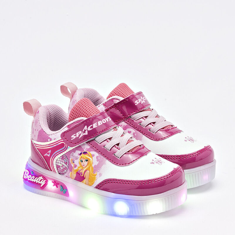 Space Boys tenis con luces para BEB&Eacute; fucsia bla... image number null