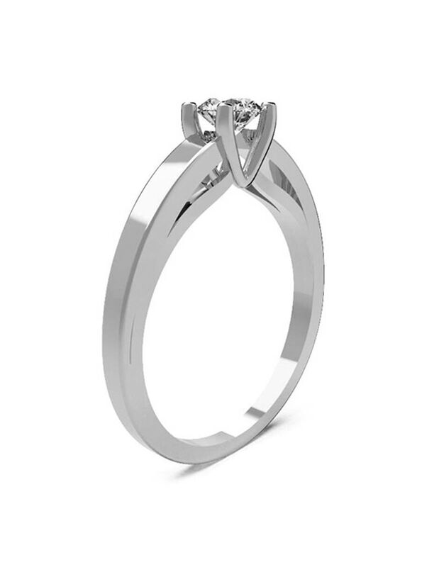 Anillo de Compromiso en Oro de 10K con Circonia... image number null